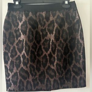 Ann Taylor Leopard Print Skirt. Size 2P